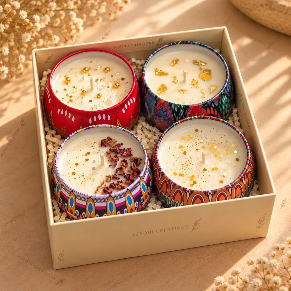 Artisan Candle Gift Box in Sunlight.webp