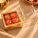 Golden Ladoo Gift Box with Clear Lid.webp